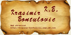 Krasimir Bontulović vizit kartica